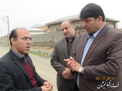 بازدید فرماندار گمیشان از معابر روستای چارقلی
