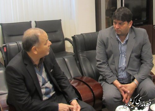 دیدار مدیرکل دفتر هماهنگی امور اقتصادی استانداری با فرماندار گمیشان