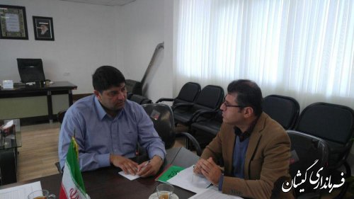 دیدار مدیر توزیع نیروی برق شهرستان با فرماندار گمیشان
