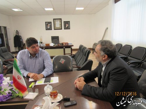 دیدار مسئولین تعاون، کار ورفاه اجتماعی و آموزش و پرورش شهرستان  با فرماندار گمیشان