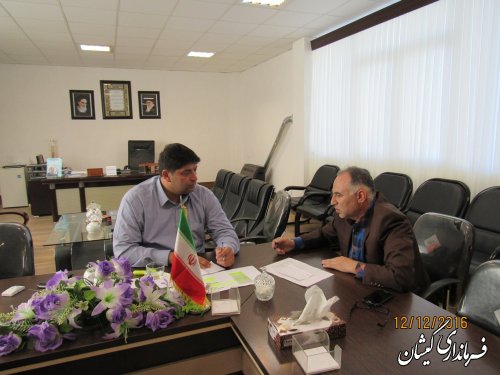 دیدار مسئولین تعاون، کار ورفاه اجتماعی و آموزش و پرورش شهرستان  با فرماندار گمیشان