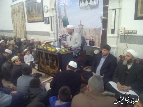 حضور فرماندار گمیشان در جشن هفته وحدت مسجد نبوت گمیش تپه