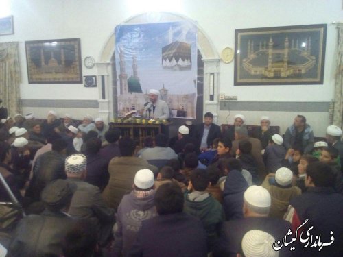 حضور فرماندار گمیشان در جشن هفته وحدت مسجد نبوت گمیش تپه