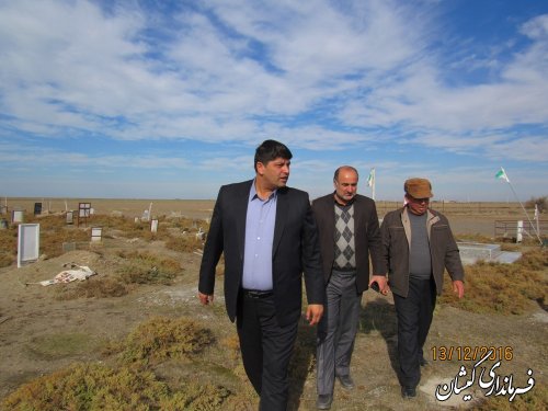 حضور فرماندار گمیشان در مزار شهدای صفا ایشان