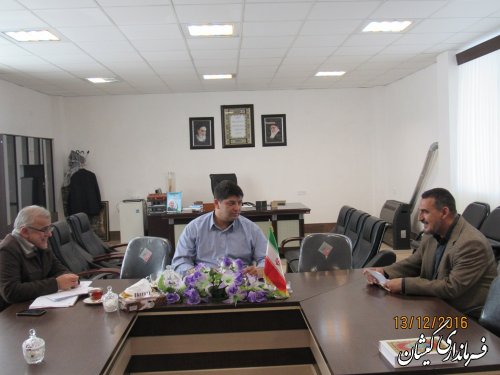 دیدار مسئولین اداره ثبت احوال و پست شهرستان با فرماندار گمیشان