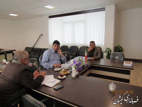 دیدار مسئولین اداره ثبت احوال و پست شهرستان با فرماندار گمیشان