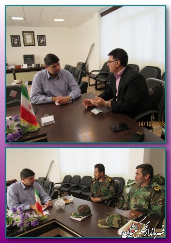 دیدار مسئولین منابع طبیعی، آبخیزداری و یگان حفاظت شیلات شهرستان با فرماندار 