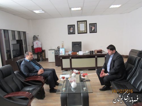 دیدار مدیر کل کتابخانه های عمومی استان با فرماندار گمیشان