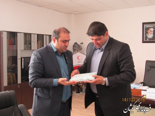 دیدار مدیر کل کتابخانه های عمومی استان با فرماندار گمیشان