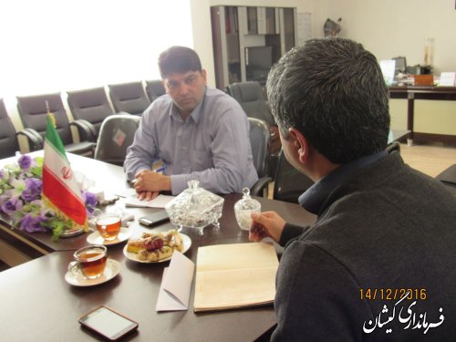 دیدار مسئول آب منطقه ای غرب استان با فرماندار گمیشان