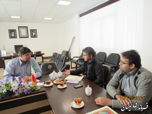 دیدار مسئول آب منطقه ای غرب استان با فرماندار گمیشان