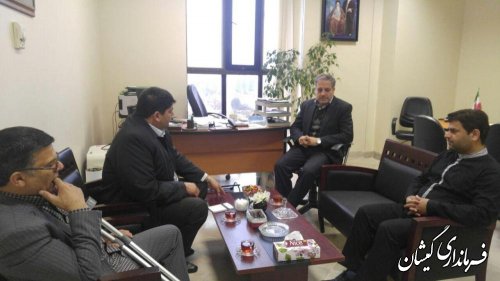 دیدار فرماندار گمیشان با مدیر کل امور اجتماعی وفرهنگی