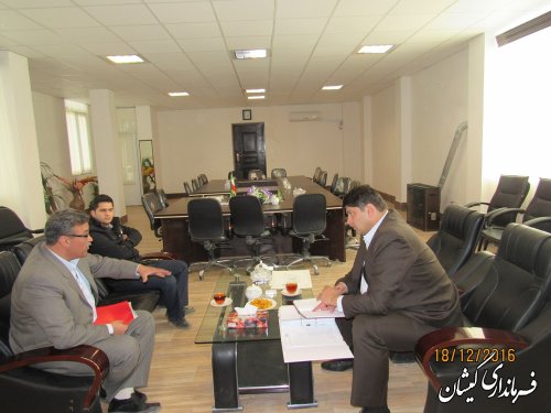 دیدار نماینده شرکت سرمایه گذار پروژه با فرماندار گمیشان