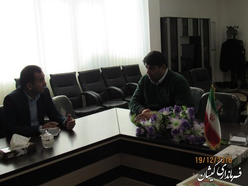 دیدار مسئولین بانک کشاورزی و ورزش و جوانان شهرستان با فرماندار گمیشان