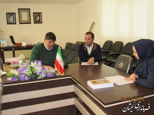 دیدار مسئولین شرکت نفت و کانون پرورش فکری شهرستان با فرماندار گمیشان