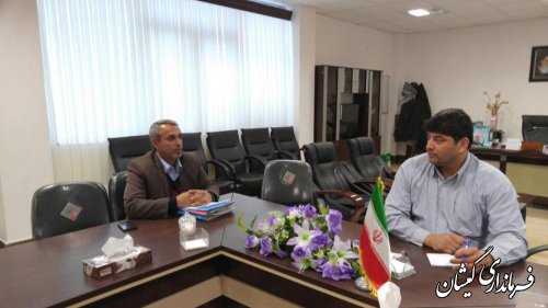 دیدار مسئولین بنیاد شهید و امور ایثارگران و حفاظت محیط زیست شهرستان با فرماندار گمیشان