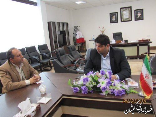 دیدار مسئولین بهزیستی و فنی و حرفه ای شهرستان با فرماندار گمیشان