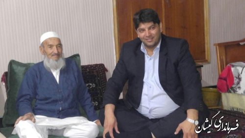 عیادت فرماندار گمیشان از امام جمعه روستای آرخ بزرگ