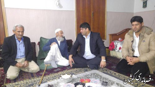 عیادت فرماندار گمیشان از امام جمعه روستای آرخ بزرگ