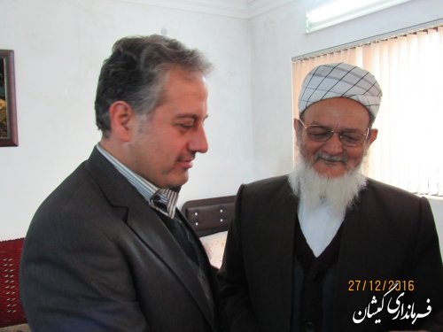 دیدار فرماندار گمیشان و مدیر کل امور اجتماعی و فرهنگی با امام جمعه شهرستان