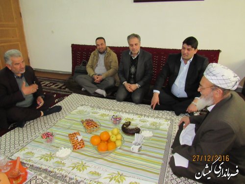 دیدار فرماندار گمیشان و مدیر کل امور اجتماعی و فرهنگی با امام جمعه شهرستان