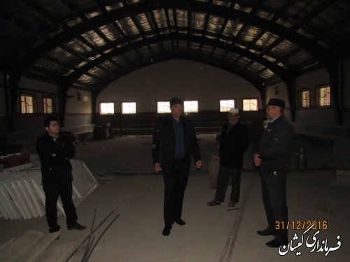 بازدید فرماندار گمیشان از پروژه سالن ورزشی رزمی گمیشان