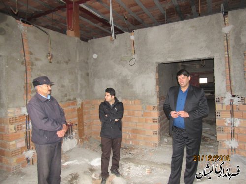بازدید فرماندار گمیشان از پروژه سالن ورزشی رزمی گمیشان