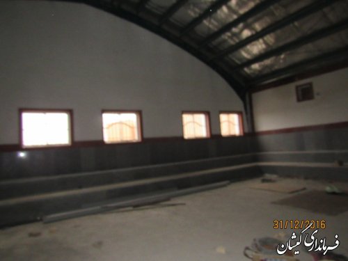 بازدید فرماندار گمیشان از پروژه سالن ورزشی رزمی گمیشان