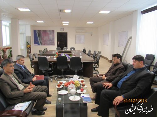 دیدار مدیر کل منابع طبیعی و آبخیزداری استان با فرماندار گمیشان