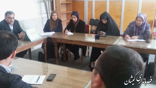 جلسه گروه کاری کودک امور بانوان و خانواده فرمانداری شهرستان گمیشان برگزار شد