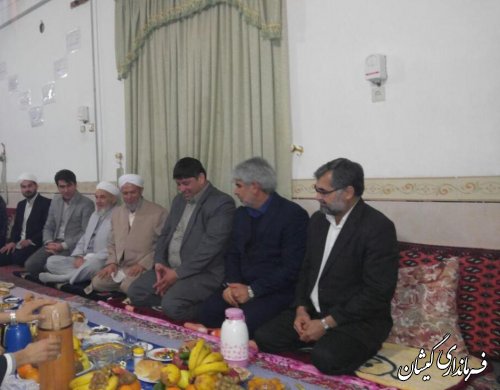 دیدار فرماندار گمیشان با ائمه جمعه بخش گلدشت