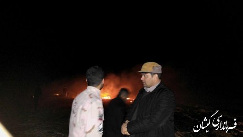 آتش سوزی شب گذشته  ساحل چارقلی در کمترین زمان مهار و خاموش شد