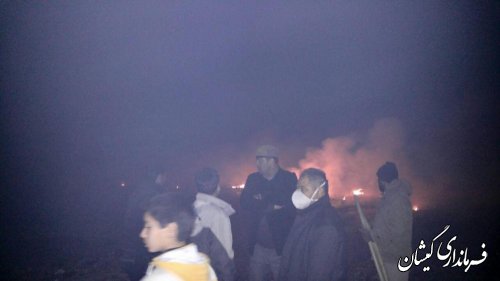 آتش سوزی شب گذشته  ساحل چارقلی در کمترین زمان مهار و خاموش شد