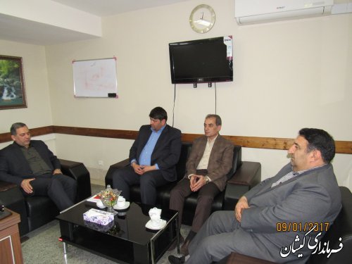 دیدار فرماندار گمیشان با معاون هماهنگی امور اقتصادی و توسعه منابع استاندار