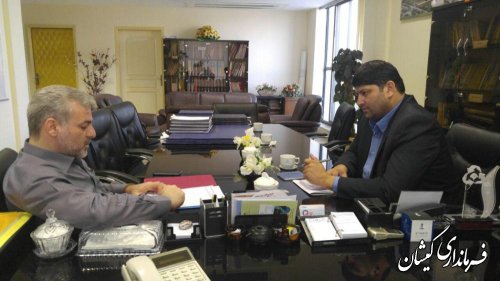 دیدار فرماندار گمیشان با معاون هماهنگی امور عمرانی استاندار