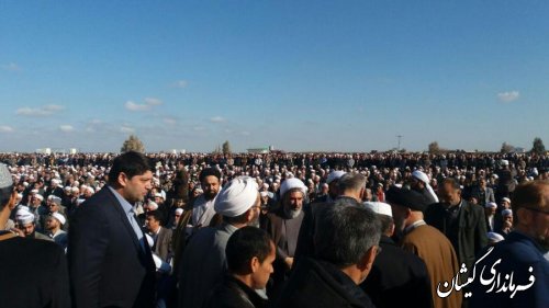 حضور فرماندارگمیشان در آئین تشییع پیکر مطهر امام جمعه فقید بندرترکمن