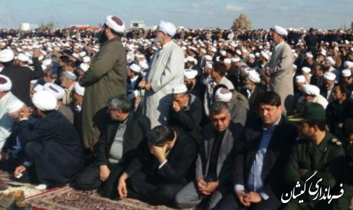 حضور فرماندارگمیشان در آئین تشییع پیکر مطهر امام جمعه فقید بندرترکمن