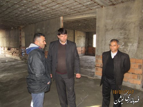 بازدید فرماندار گمیشان از عملیات اجرای پروژه دبستان امام علی(ع) سیمین شهر
