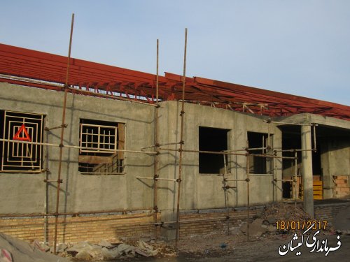 بازدید فرماندار گمیشان از عملیات اجرای پروژه دبستان امام علی(ع) سیمین شهر