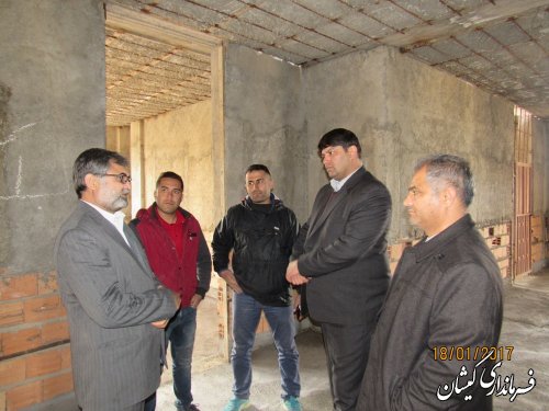 بازدید فرماندار گمیشان از عملیات اجرای پروژه دبستان امام علی(ع) سیمین شهر