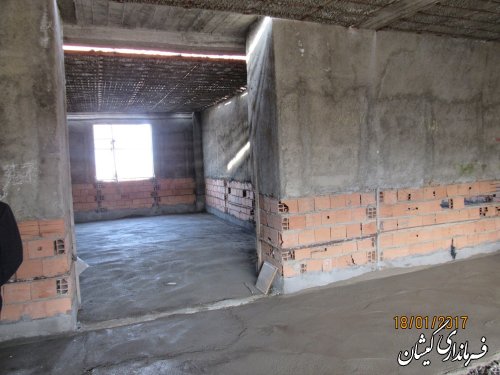بازدید فرماندار گمیشان از عملیات اجرای پروژه دبستان امام علی(ع) سیمین شهر