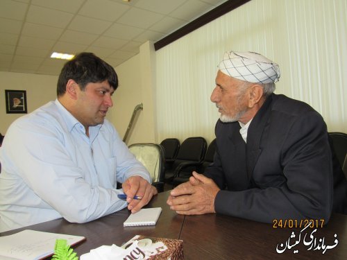 دیدار چهره به چهره فرماندار گمیشان با مردم شهرستان