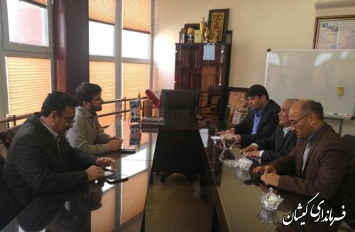 نشست فرماندار گمیشان با مدیرکل نوسازی، توسعه و تجهیز مدارس استان