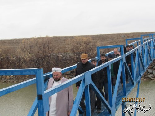 بازدید فرماندار گمیشان از سد تنظیمی لاستیکی خواجه نفس