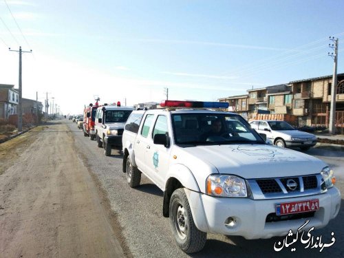 رژه خودرویی به مناسبت آغاز دهه مبارک فجر در شهرستان گمیشان برگزار شد