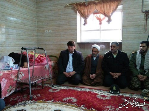دیدار فرماندار گمیشان از خانواده های معظم شهدا