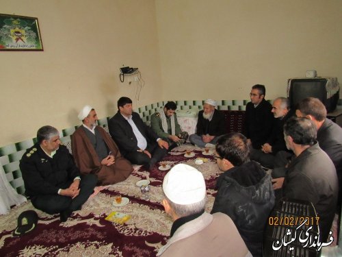 دیدار فرماندار گمیشان از خانواده های معظم شهدا