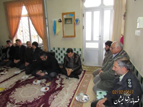 دیدار فرماندار گمیشان از خانواده های معظم شهدا