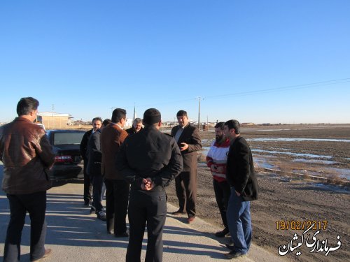 بازدید فرماندار گمیشان از محل های پیشنهادی استقرار کمپ نوروزی شهرستان