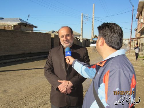بازدید فرماندار گمیشان از اجرای طرح هادی روستاهای چارقلی و توماجلر چارقلی